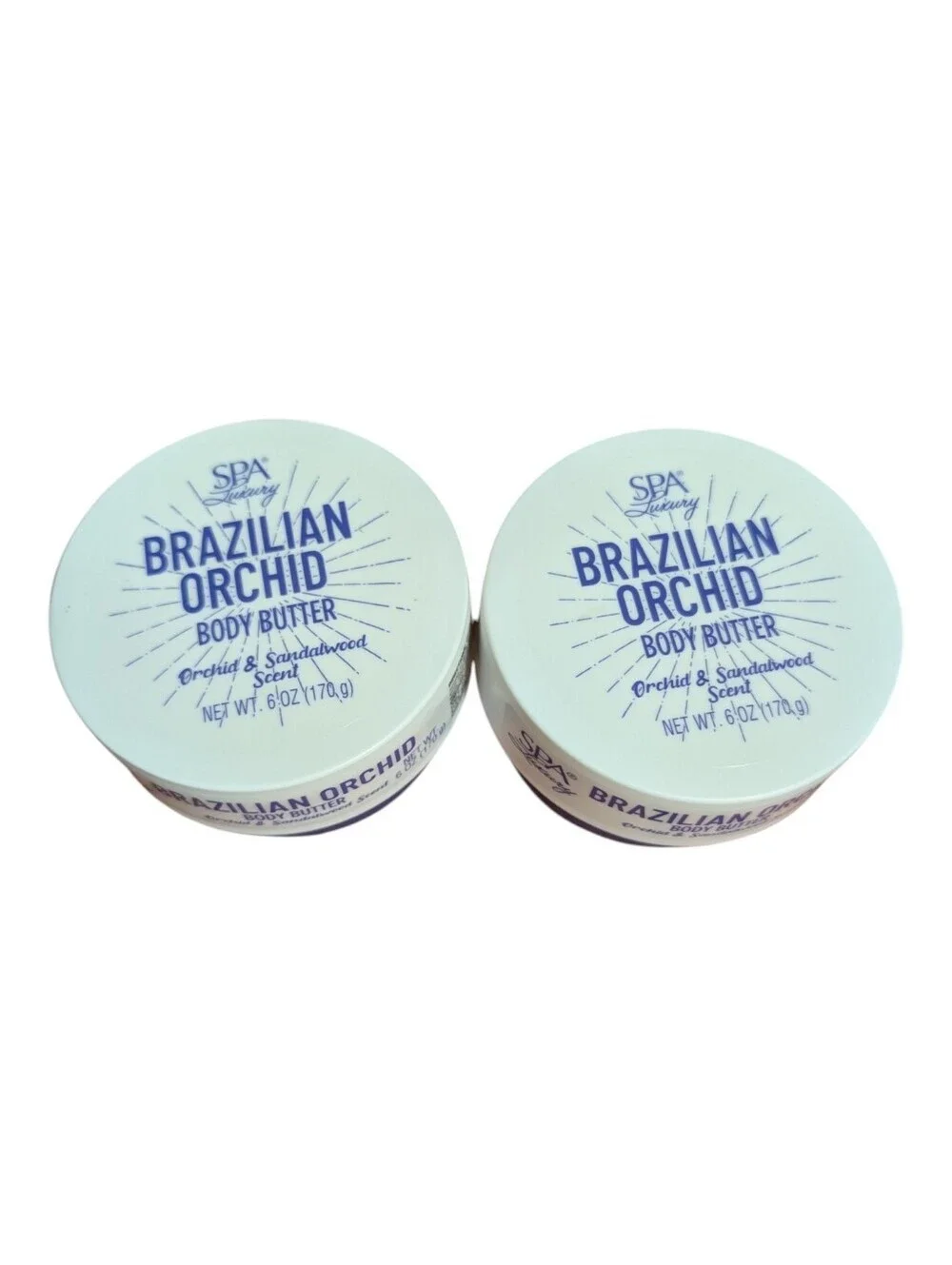 Spa Luxury Body Butter 2 Tubs Orchid & Sandalwood 6oz